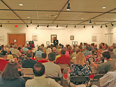 Abraham Lincoln, 16th President of the United States, addressed an audience of 145 attendees at the Taber Museum, on Saturday, July 21.