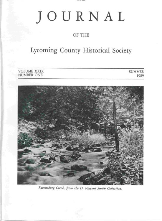 The Journal of the Lycoming County Historical Society, 1989, Summer