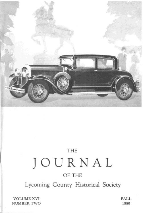 The Journal of the Lycoming County Historical Society, 1980, Fall