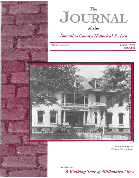 The Journal of the Lycoming County Historical Society, 2000-1