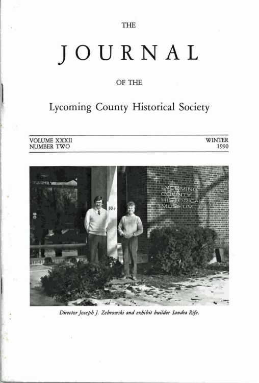 The Journal of the Lycoming County Historical Society, 1990 Winter
