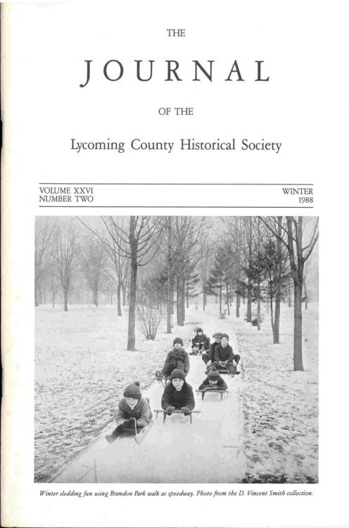 The Journal of the Lycoming County Historical Society, 1988 Winter