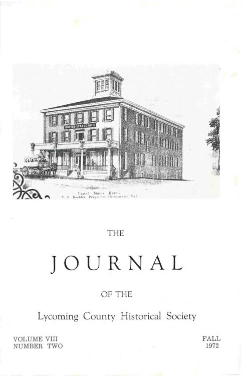 The Journal of the Lycoming County Historical Society, 1972 Fall