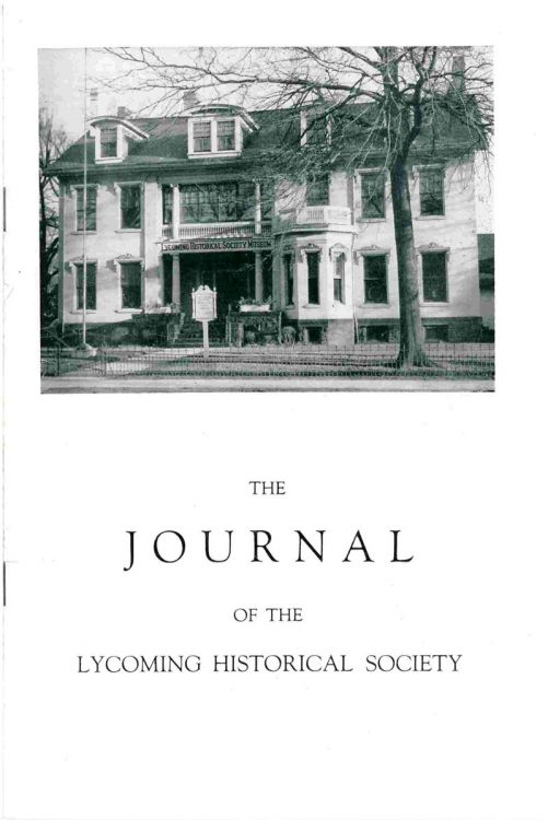 The Journal of the Lycoming County Historical Society, 1956 Winter